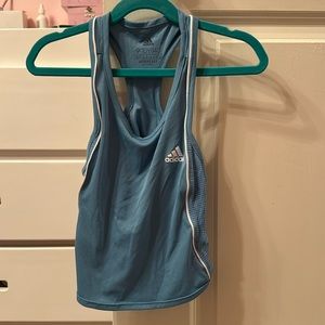 Adidas girls cropped running tank: size 9-10
